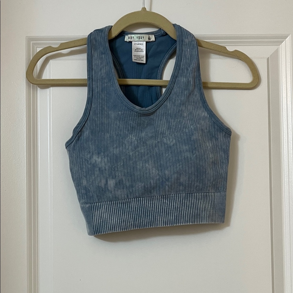 Lady Voxy Women's Ribbed Sports Bra in Blue